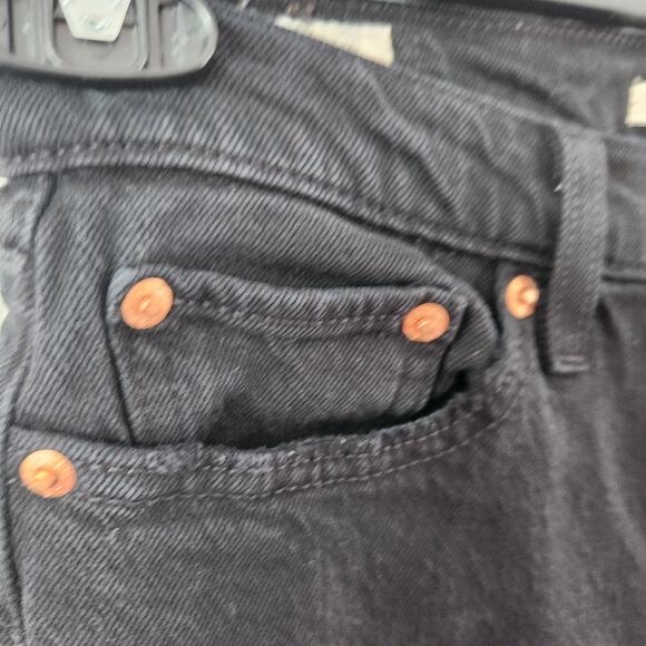 Levi's Wedgie Black Skinny Jeans Distressed Size 25 - Picture 7 of 10